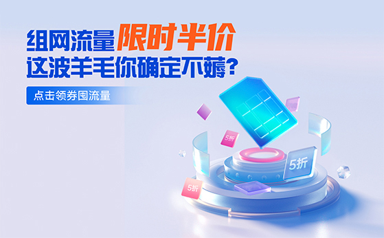 組網(wǎng)流量限時半價！你還在等什么？